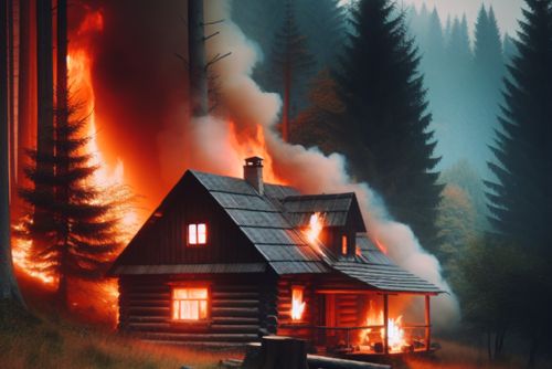Foto: Požár chaty v Lázních Darkov: Plameny zničily dům během jediného večera