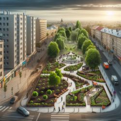 Revitalizace Gagarinova náměstí: Parčík dostane nový vzhled