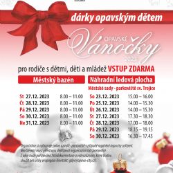 Přijďte s dětmi zdarma o vánočních prázdninách na bazén nebo si zabruslit